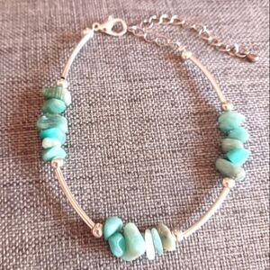 Aquamarine Bracelet Handmade - New Item (7"-10")